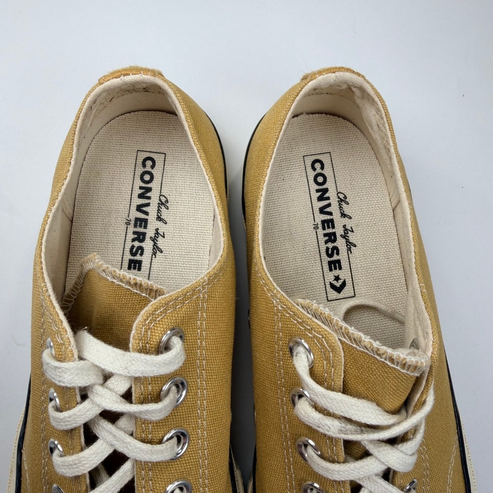Converse Chuck 70 Low Top Sneaker Mens 8.5 Wos 10.5 Mustard Yellow Canvas Skater - Picture 4 of 12